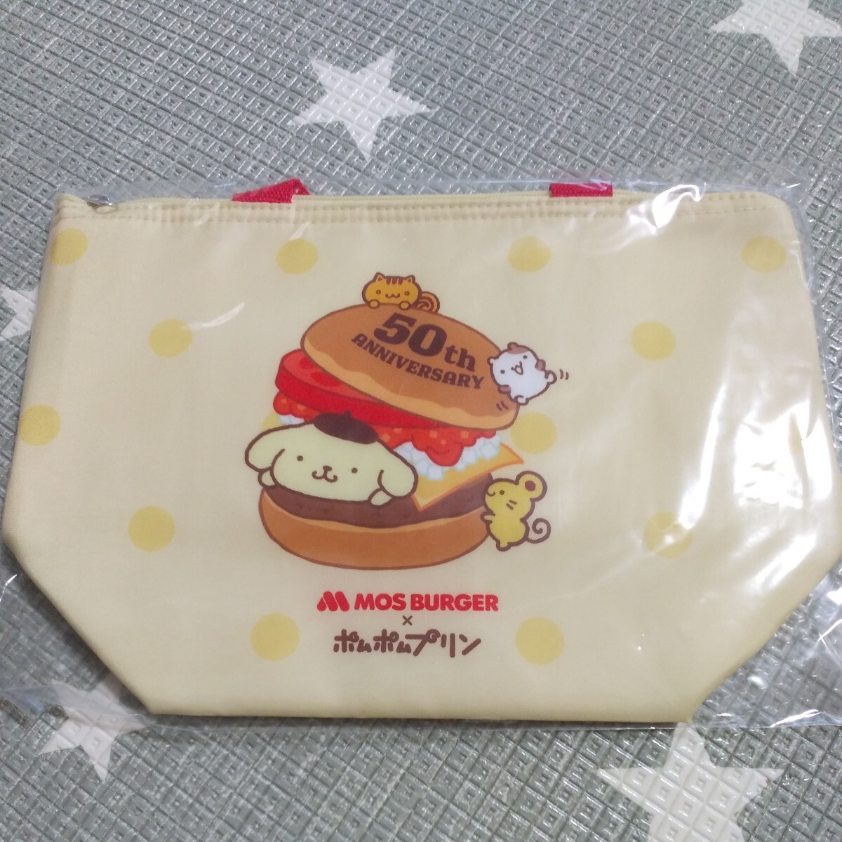 モスバーガー サマーラッキーバッグ☆ ポムポムプリン☆ 保冷トートバッグ　マイボトル おにぎらずケース ミニタオル ポーチ☆サンリオ_画像2