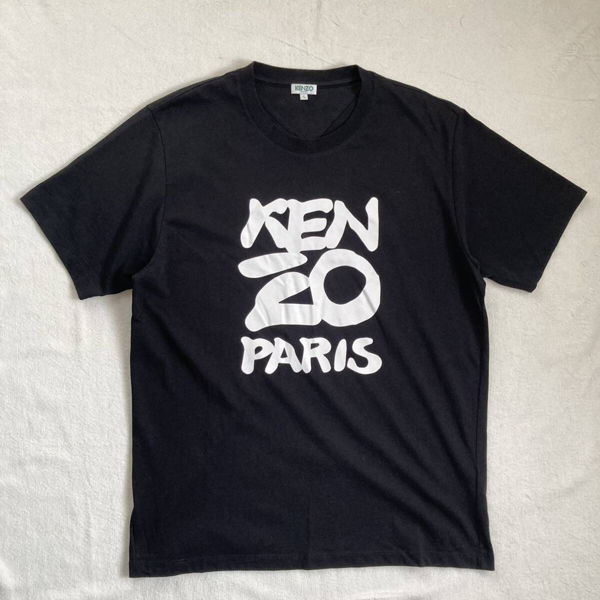 KENZO PARIS ケンゾー パリ 半袖Tシャツ L ブラック 黒 刺繍の画像1