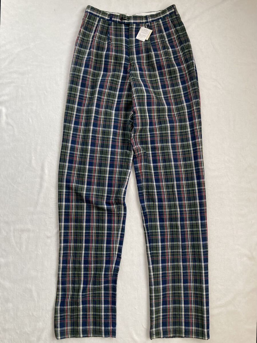  tag equipped KARL HELMUT check Llinen pants Pink House 