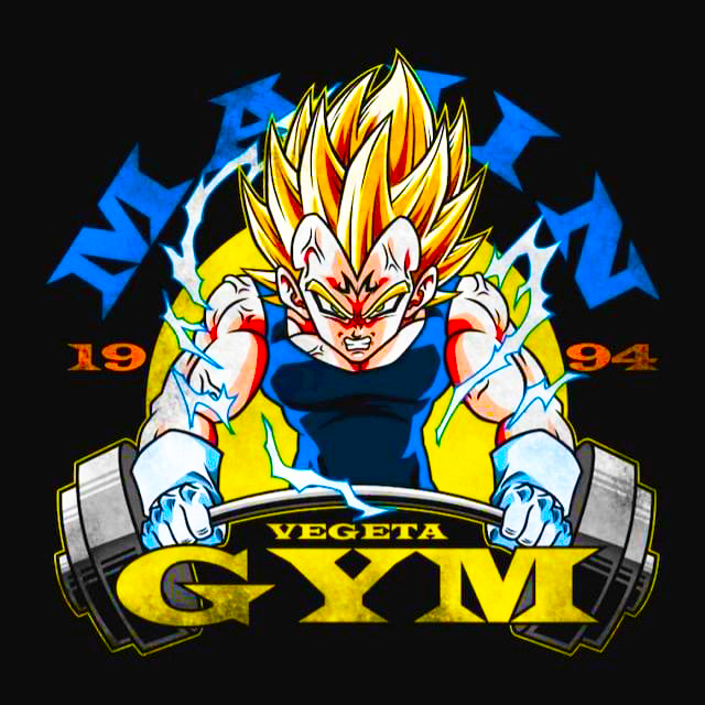 【Tシャツ】 『MAJIN VEGETA GYM』 魔人ベジータ ゴールドジム ドラゴンボール S／M／L／XLの画像1