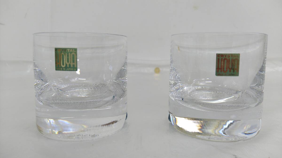 HOYA ロックグラス 2客 保谷硝子 ホヤ クリスタルガラス グラス コップ 洋食器 食器の画像1