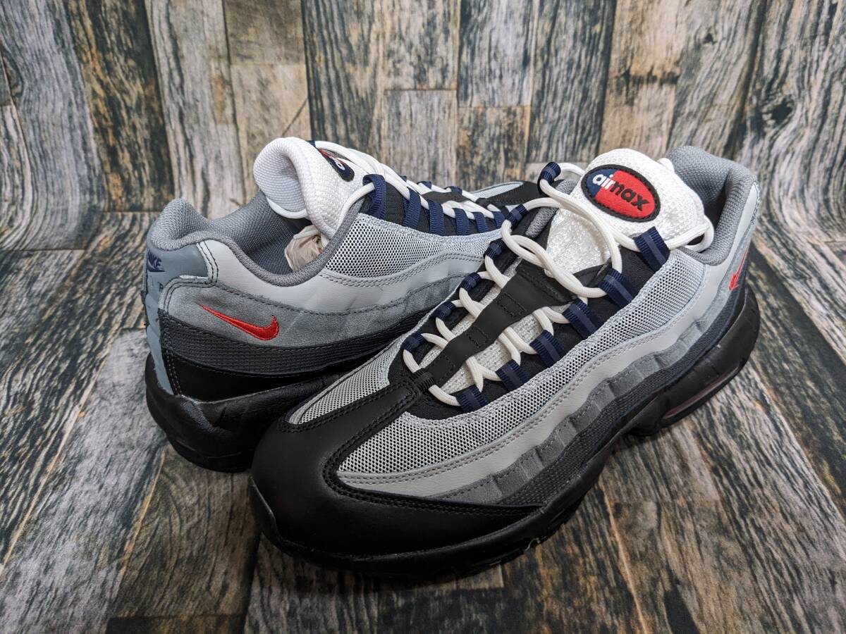 最後 28.5cm/US10.5 NIKE AIR MAX 95 検 DM0011-007 エアマックス95 ブラック/トラックレッド/グレー 黒/赤/灰_画像8