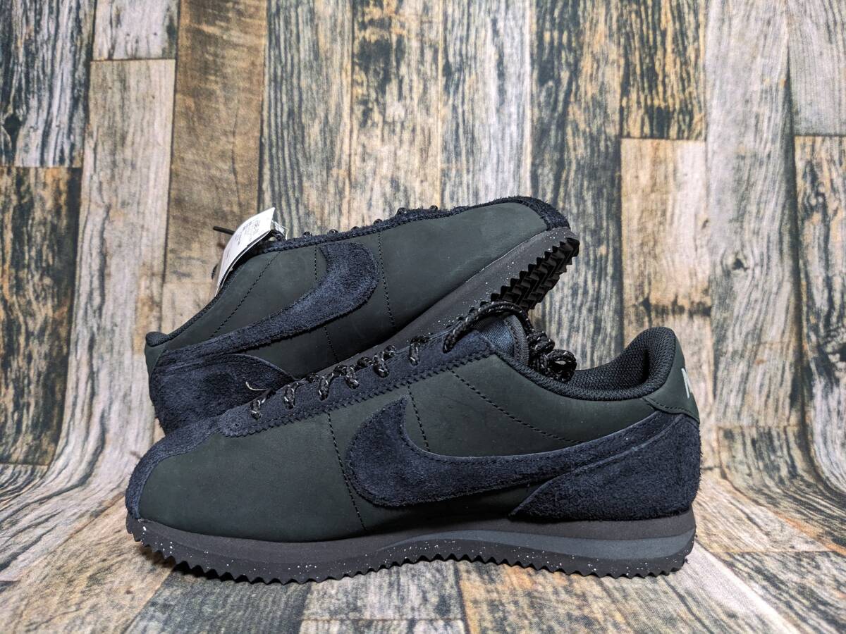 残少 22.5cm/US5.5 NIKE WMNS CORTEZ PRM 検 FJ5465-010 レディース コルテッツ プレミアム トリプルブラック ブラック/黒_画像9