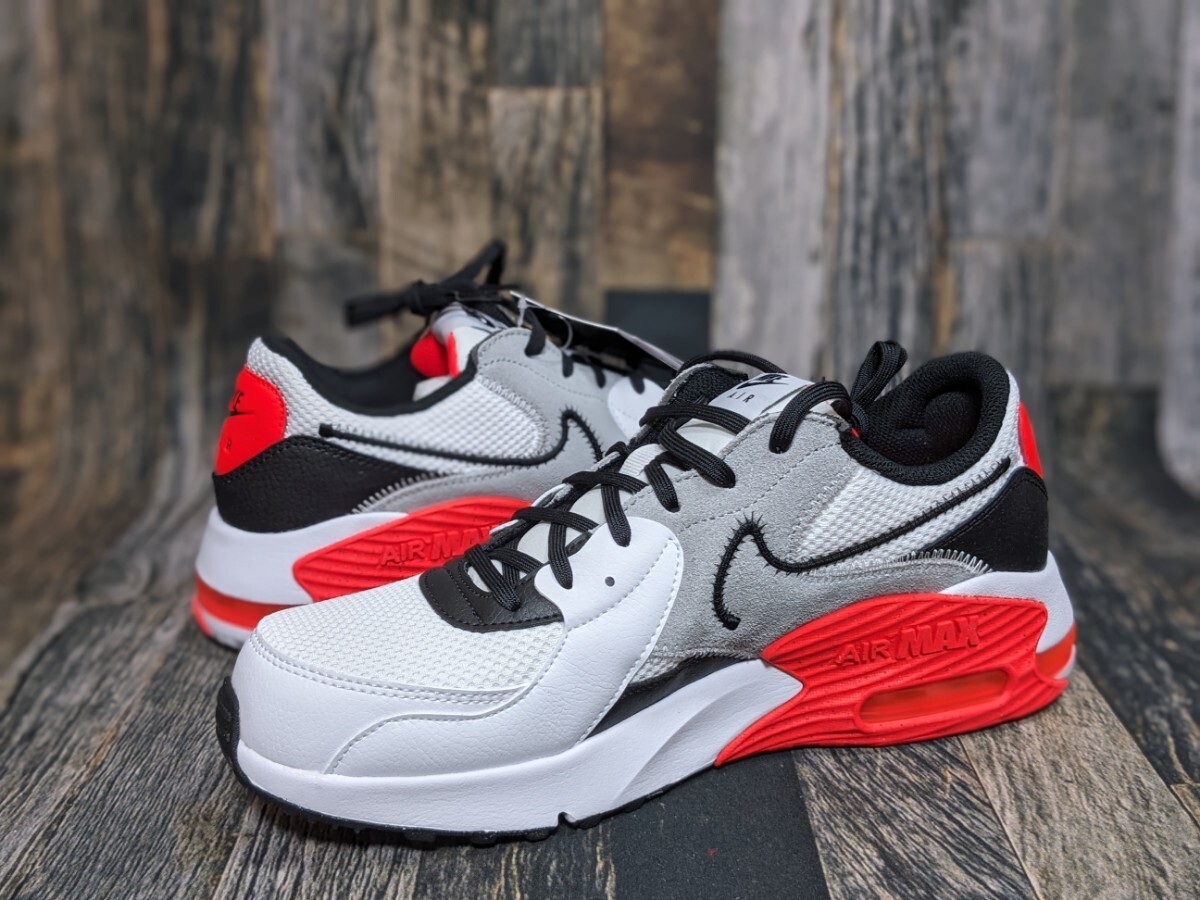 最後 27.5cm/US9.5 NIKE AIR MAX EXCEE CD4165-116 検 ナイキ エアマックス エクシー ホワイト/ブラック/スカーレット 黒/白/朱色_画像8