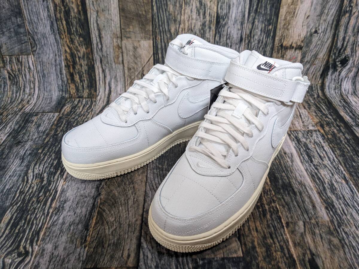 残少 24.5cm/US7.5 NIKE WMNS AIR FORCE 1 '07 MID LX 検 DZ4866-121 レディース エアフォース ミッド キャンバス サミットホワイト/白_画像7