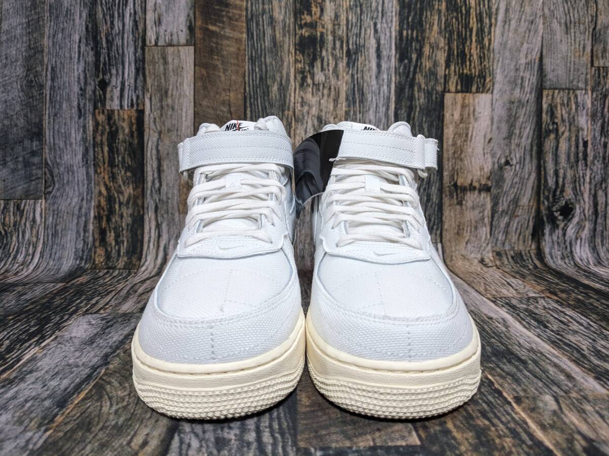 27.5cm/US9.5 NIKE AIR FORCE 1 '07 MID LX WMNS/28.0cm 検 DZ4866-121 エアフォース ミッド キャンバス サミットホワイト/白_画像5