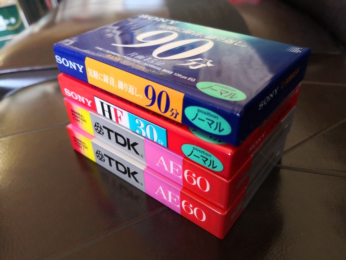 TDK カセットテープ AE 60を2本 SONY カセットテープ ＨＦ30 ソニー90分 計4本セットの画像4