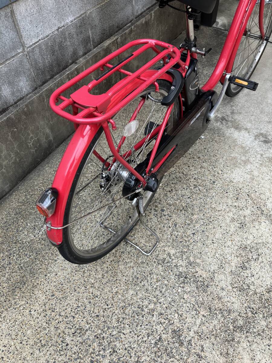 * receipt limitation (pick up) with charger . Panasonic electromotive bicycle red lithium Bb DX BE-ENDS633R maintenance * storage car 26 -inch 