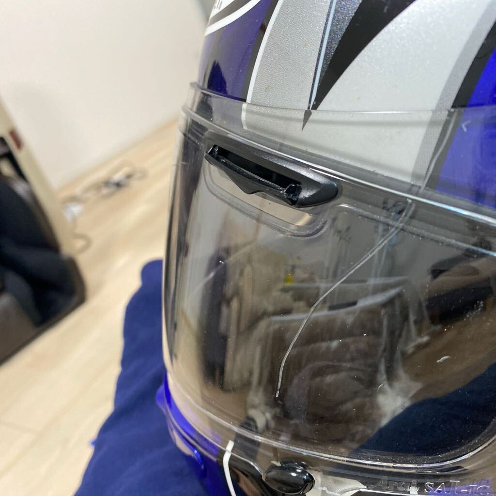 Arai フルフェイス クァンタムJエースブルーサイズ61-62XLアライヘルメットの画像7