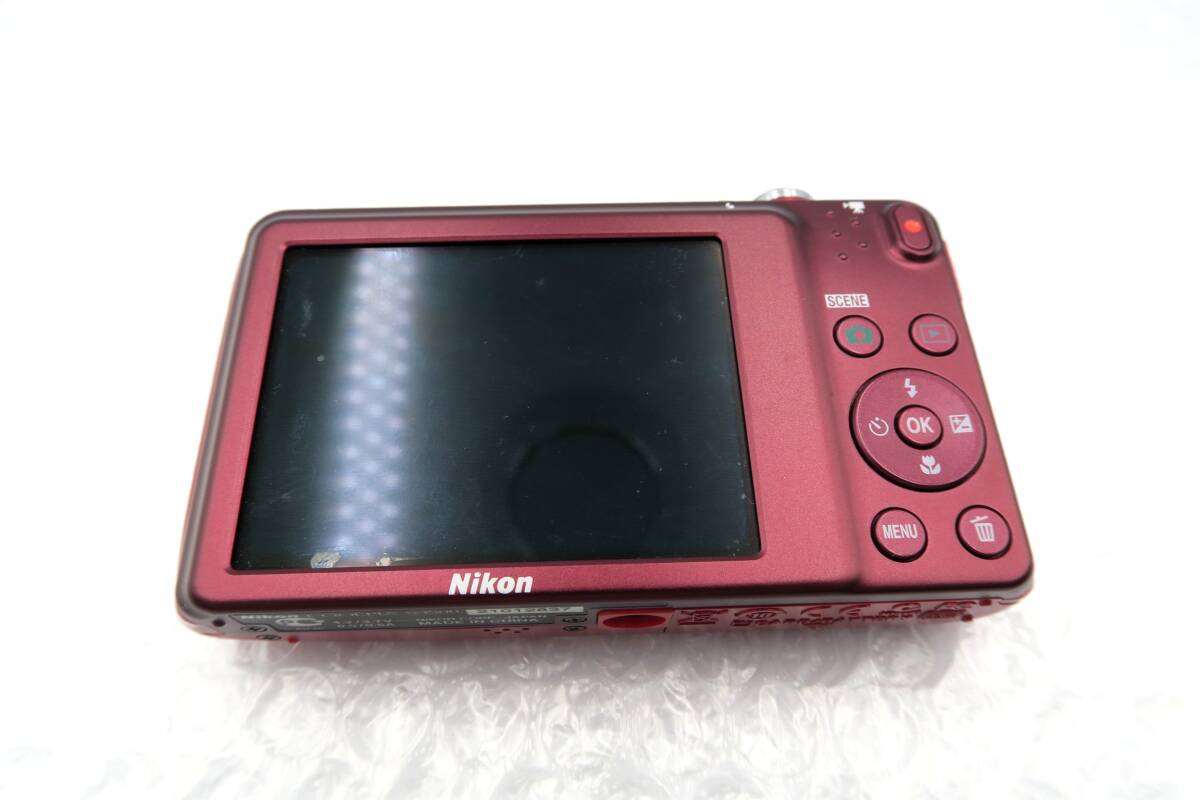 ★【ト足】NIKON ニコン COOLPIX S3500 コンパクト デジタルカメラ 赤 レッド CBZ01ZZA94_画像5