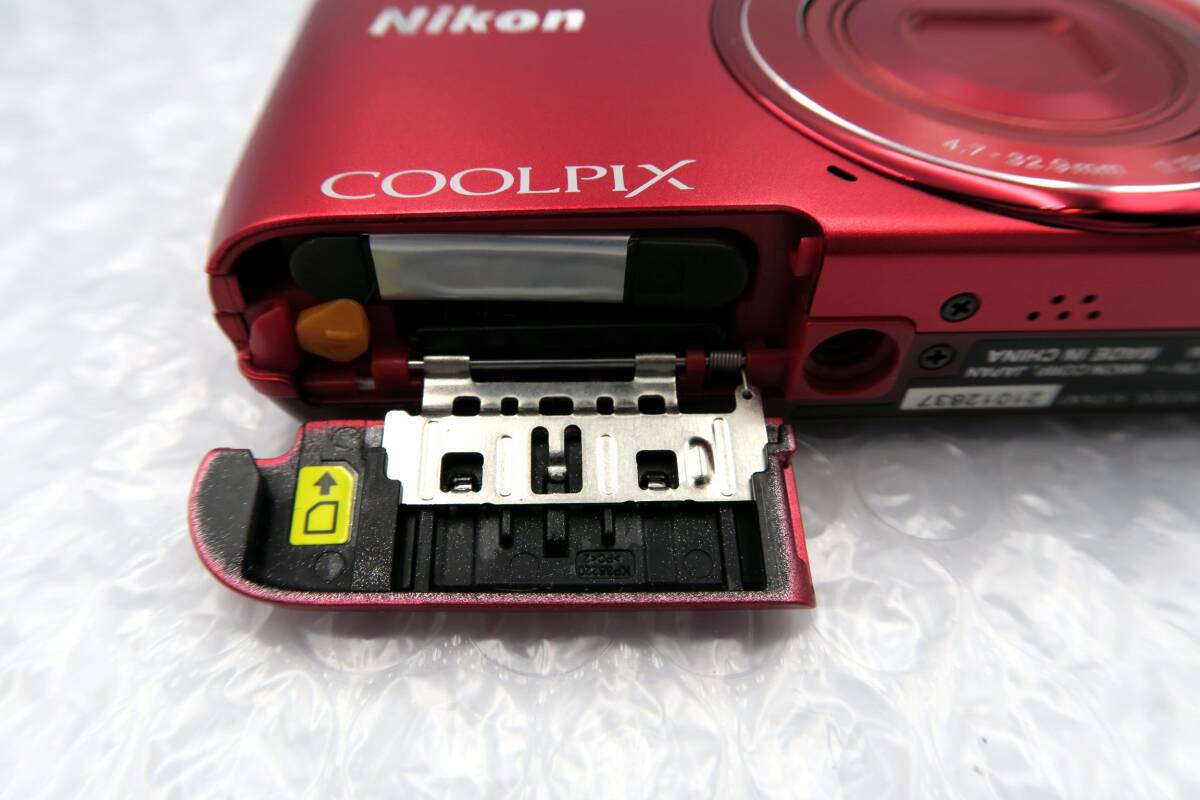★【ト足】NIKON ニコン COOLPIX S3500 コンパクト デジタルカメラ 赤 レッド CBZ01ZZA94_画像9
