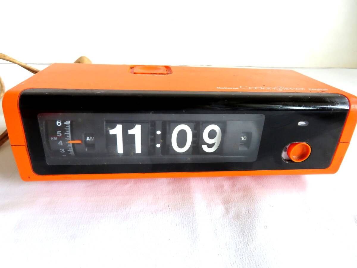 *[to pair ] operation goods Showa Retro Matsushita Electric Works National cooking timer digital orange CA125ZZG61
