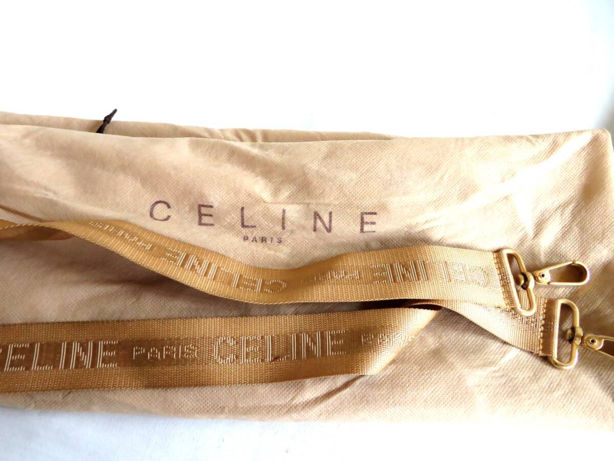 ●【ト足】③OLD CELINE オールド セリーヌ マカダム柄 ブラウン系 茶色 ボストンバッグ 旅行バッグ CBZ01ZZG86