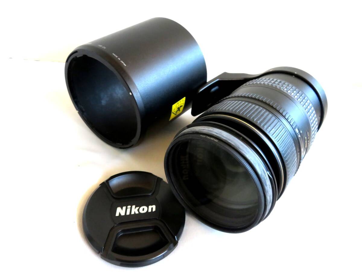 ●【ト足】Nikon 一眼レフカメラ レンズ ED AF VR-NIKKOR 80-400㎜ 1:4.5-5.6D HB-24 ニコン CE709ZZG95の画像1