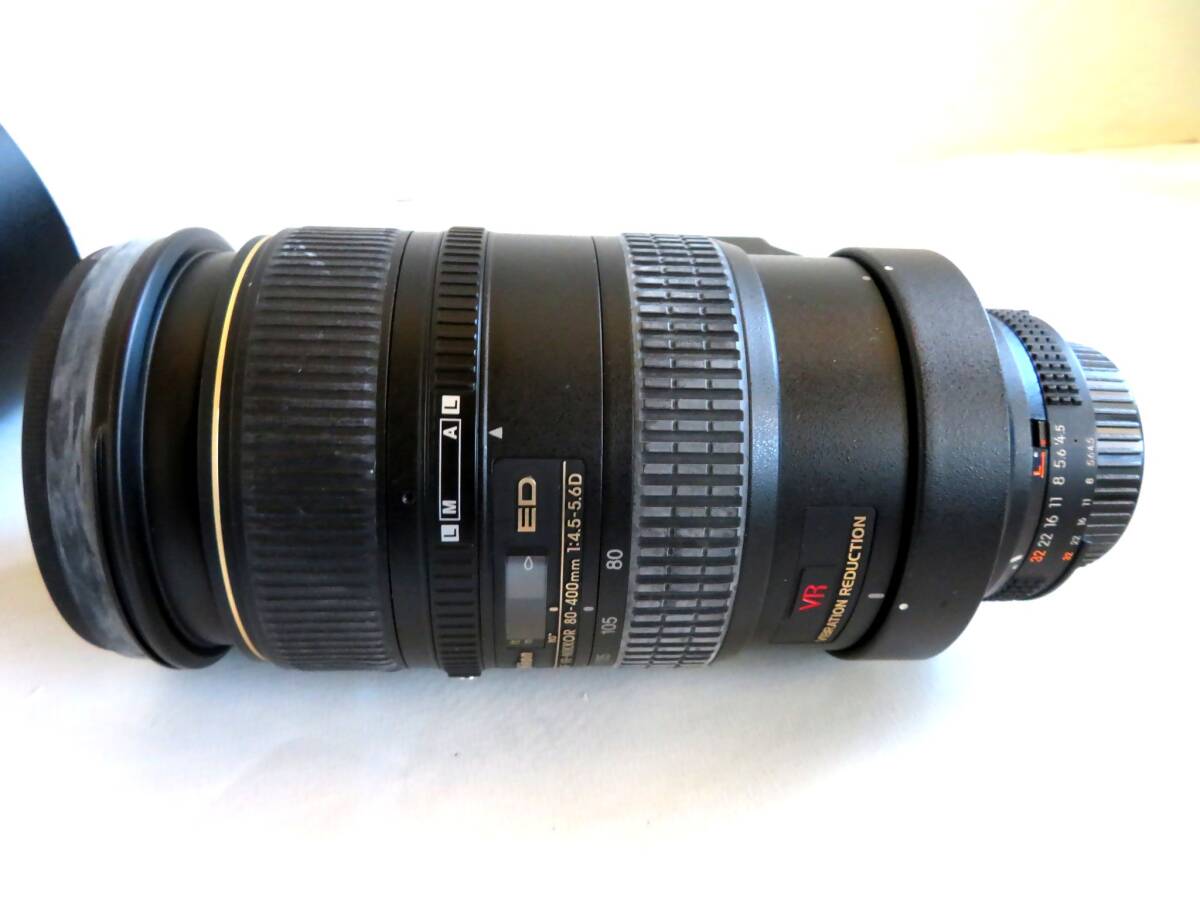 ●【ト足】Nikon 一眼レフカメラ レンズ ED AF VR-NIKKOR 80-400㎜ 1:4.5-5.6D HB-24 ニコン CE709ZZG95の画像2