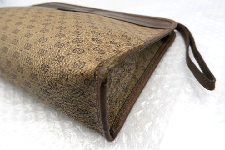 ★【ト足】GUCCI グッチ セカンドバッグ 総柄 67-039-5466 COZ01ZZA82_画像8