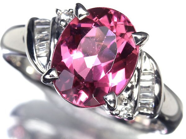 VR11347T【1円～】新品【RK宝石】≪Tourmaline≫ 極上ピンクトルマリン 大粒1.79ct 極上ダイヤモンド Pt900 高級リング ダイヤの画像1