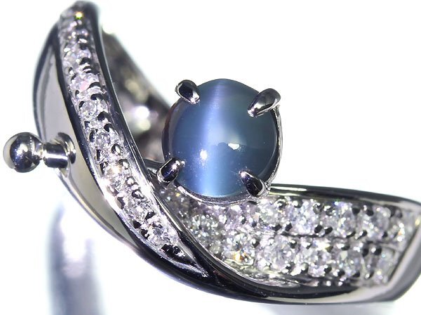 MM11189S【売り切り】新品【RK宝石】≪alexandrite≫ 極上アレキサンドライトキャッツアイ 大粒0.968ct 極上ダイヤモンド Pt900 高級リング