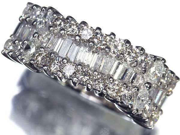 高評価なギフト UU10947S【売り切り】新品【RK宝石】《Diamond》豪華絢爛!! 極上ダイヤモンド ダイヤ 高級リング Pt900 総計1.2ct!! プラチナ台