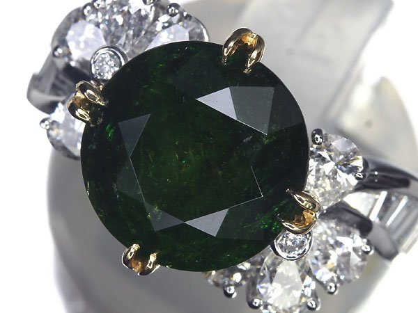【希望者のみラッピング無料】 特大4.65ct VML9611SS【売り切り】新品【RK宝石】天然デマントイドガーネット 極上ダイヤモンド ダイヤ 超高級リング K18 Pt900 1.4ct ガーネット