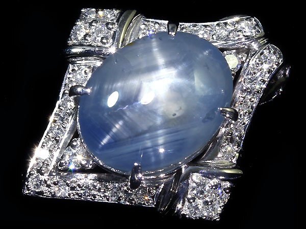 MI11361T【1円～】新品【RK宝石】上質非加熱スターサファイア 特大10.7ct 極上ダイヤモンド Pt900 高級ペンダントヘッド ネックレス ダイヤの画像2