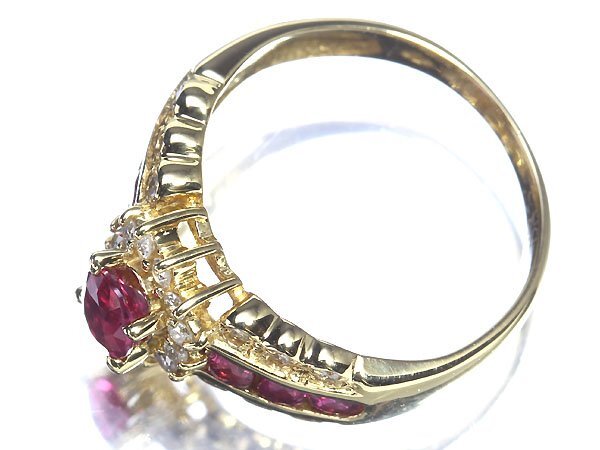 OG11362T【1円～】新品仕上【RK宝石】≪RUBY≫ ジュエリーマキ 極上ルビー 0.52ct 極上脇石ルビー 極上ダイヤモンド K18 高級リング ダイヤの画像3