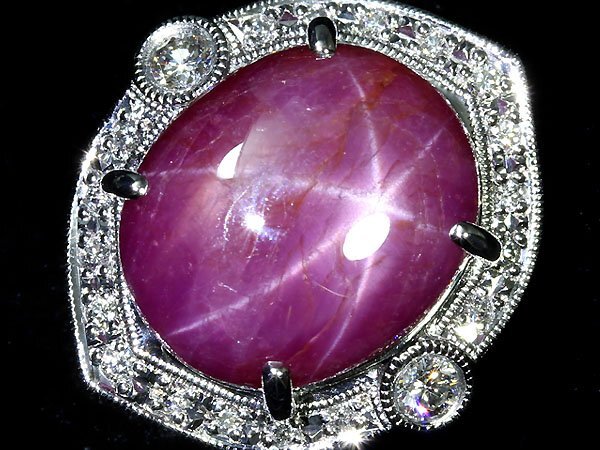 IW11294S【1円～】新品【RK宝石】《Star Ruby》天然非加熱スタールビー 特大12.57ct!! 極上ダイヤモンド Pt900 超高級リング ダイヤの画像2