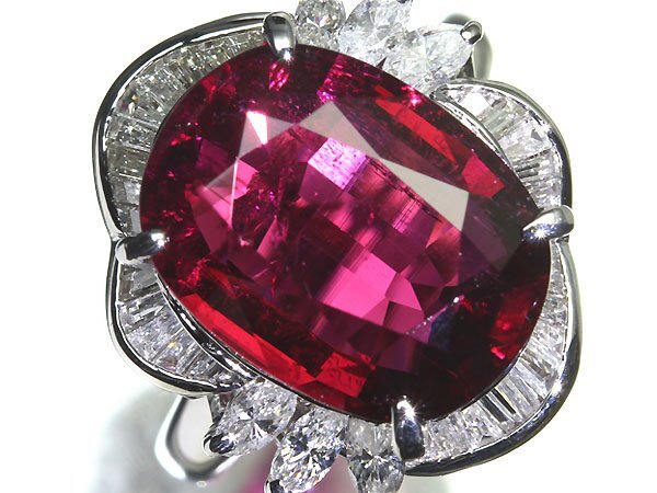 RV11091T【1円～】新品【RK宝石】≪Rubellite≫ 極上ルベライト 大粒5.68ct 極上ダイヤモンド 総計1.00ct Pt900 高級リング トルマリンの画像2