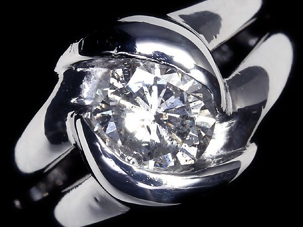 輝く高品質な Pt900 特大1.043ct!! ZL11324S【1円~】新品仕上げ【RK宝石】《Diamond》上質ダイヤモンド 超高級 ダイヤ 一粒ダイヤリング プラチナ台