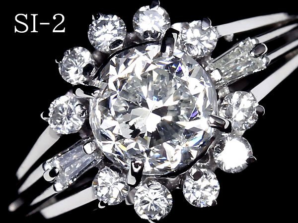 日本最大級 IVL11165SS【1円~】新品仕上【RK宝石】《Diamond》SI-2 極上ダイヤモンド 特大1.007ct!! 極上脇石ダイヤモンド Pt900 超高級リング ダイヤ プラチナ台