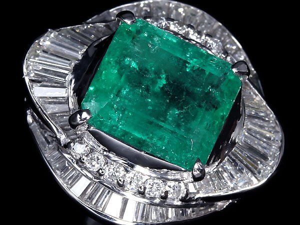 IVL11314S【1円～】新品【RK宝石】≪Emerald≫ 豪華! 極上エメラルド 大粒2.46ct! 極上ダイヤモンド 総計0.94ct Pt900 超高級リング ダイヤの画像4