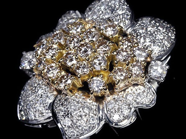 ZL11320S【1円～】新品【RK宝石】《Diamond》 豪華絢爛!! 極上ダイヤモンド 総計2.00ct!! K18 Pt900 超高級リング ダイヤの画像2