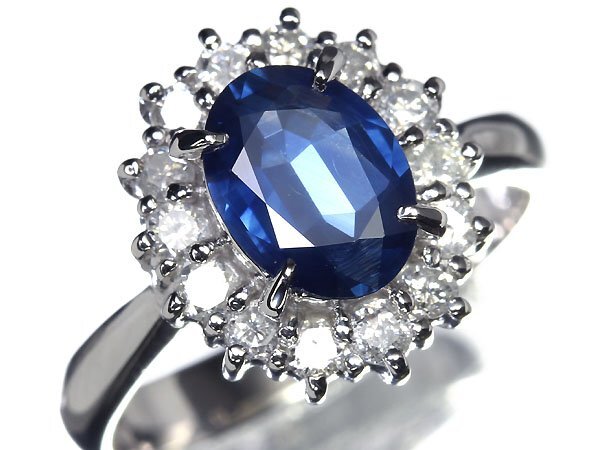 KV9547SS【売り切り】新品【RK宝石】≪Sapphire≫ 鮮やかな色彩!! 極上サファイア 大粒1.2ct! 極上ダイヤモンド Pt900 高級リング ダイヤ_画像1