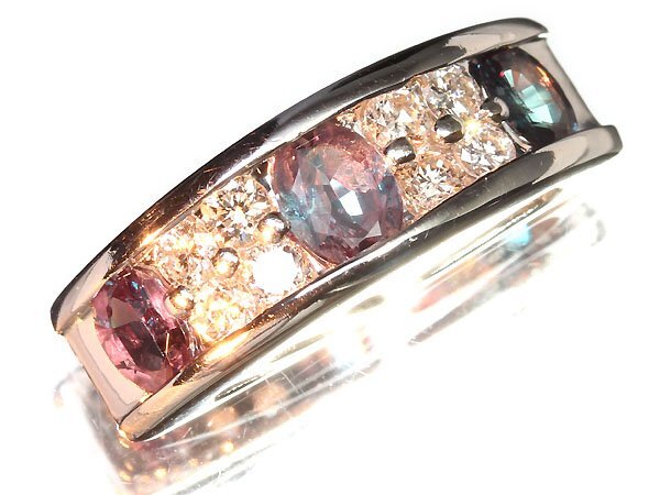 OO11402D【1円～】新品【RK宝石】希少宝石 極上アレキサンドライト 0.48ct 極上ダイヤモンド Pt900 高級ペンダントヘッド ネックレス_画像2