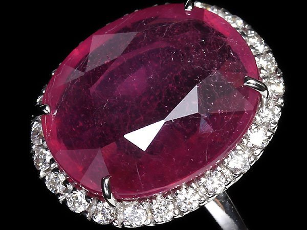 ML11298S【1円～】新品【RK宝石】≪RUBY≫ 抜群の存在感!! 天然ルビー 特大7.83ct!! 極上ダイヤモンド K18WG 高級リング ダイヤの画像2