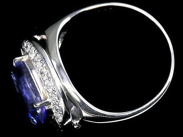 IVG11489T【1円～】新品【RK宝石】≪Tanzanite≫ 希少宝石 極上タンザナイト 大粒4.46ct!! 極上ダイヤモンド Pt900 超高級リング ダイヤの画像4