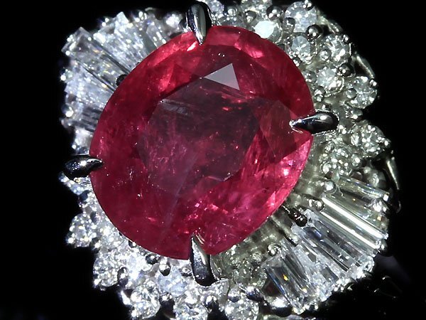 KO11468T【1円～】新品【RK宝石】≪RUBY≫ 鮮やかな色彩!! 極上天然ルビー 大粒1.59ct!! 極上ダイヤモンド Pt900 高級リング ダイヤの画像3