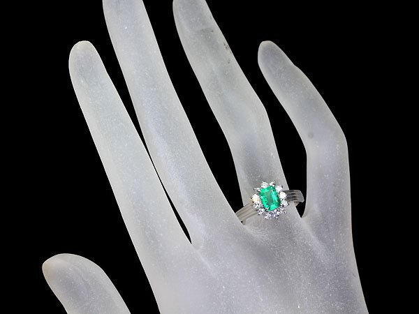 OU11456T【1円～】新品仕上【RK宝石】《Emerald》ジュエリーマキ 極上エメラルド 大粒0.89ct 極上ダイヤモンド Pt850 高級リング ダイヤの画像4
