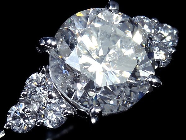 IGG11167SS【1円～】新品【RK宝石】《Diamond》豪華絢爛! 極上ダイヤモンド 特大1.898ct! 極上脇石ダイヤモンド Pt900 超高級リング ダイヤの画像4