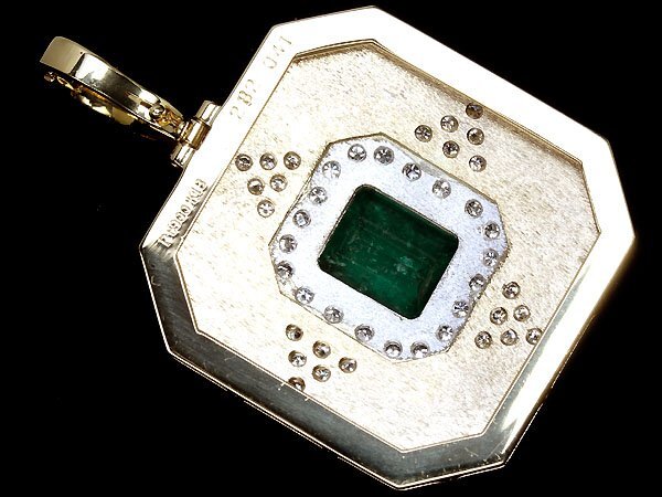 IMO11459T【1円～】新品【RK宝石】≪Emerald≫ 極上エメラルド 大粒2.82ct 極上ダイヤモンド K18 Pt900 超高級ペンダントヘッド ネックレス