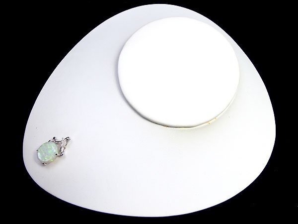 VO11608S[1 иен ~] новый товар [RK драгоценнный камень ]{opal} натуральный опал крупный примерно 15.2mm×13.3mm первоклассный бриллиант K18WG высококлассный подвеска head diamond 