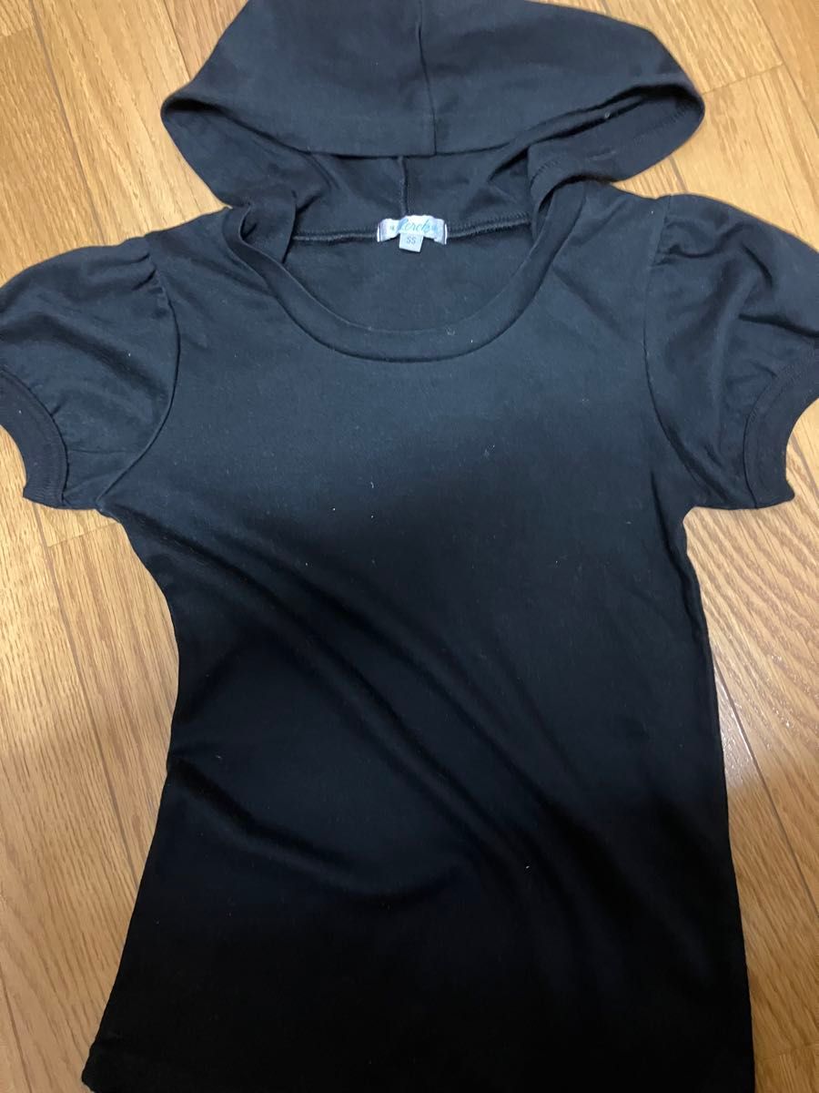 半袖Tシャツ カットソー 半袖 Tシャツ 黒 ブラック