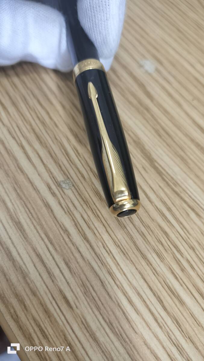 (434y)Parker fountain pen 18k 750 stamp equipped * writing brush chronicle not yet verification 