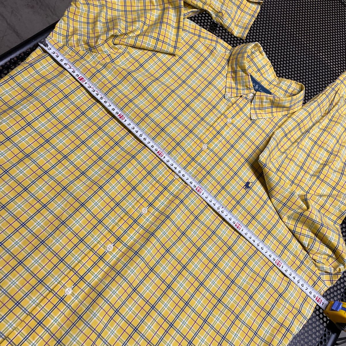ラルフローレン Ralph Lauren 長袖 ボタンダウンシャツ チェック XXLサイズ 大きいサイズ 身幅70センチ レアの画像7