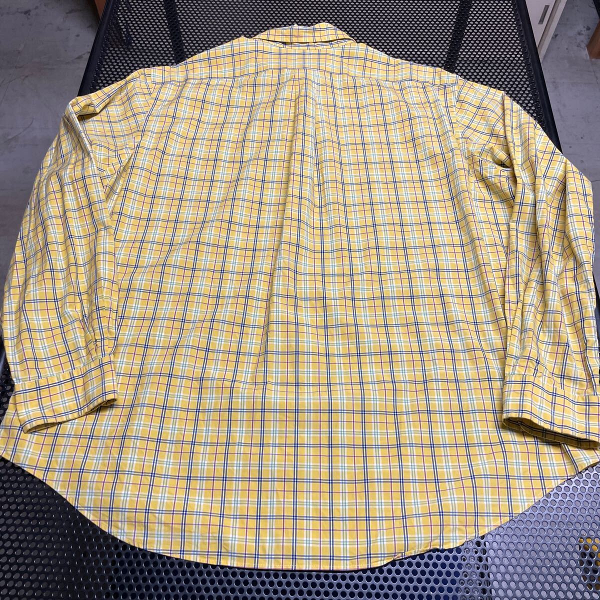ラルフローレン Ralph Lauren 長袖 ボタンダウンシャツ チェック XXLサイズ 大きいサイズ 身幅70センチ レアの画像4