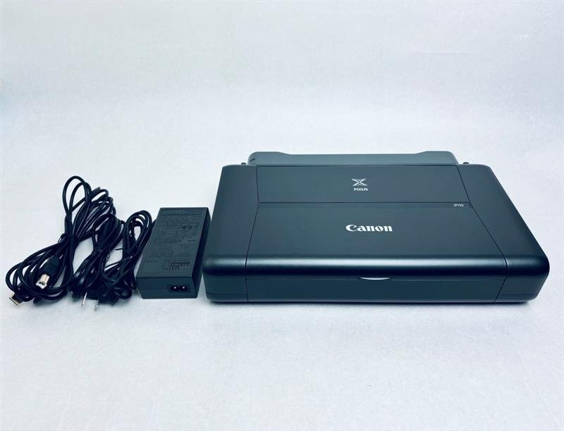 ＜中古 清掃済＞Canon モバイルインクジェットプリンター iP110 インク残量情報掲載 動作確認済み 送料無料 領収書発行可の画像1