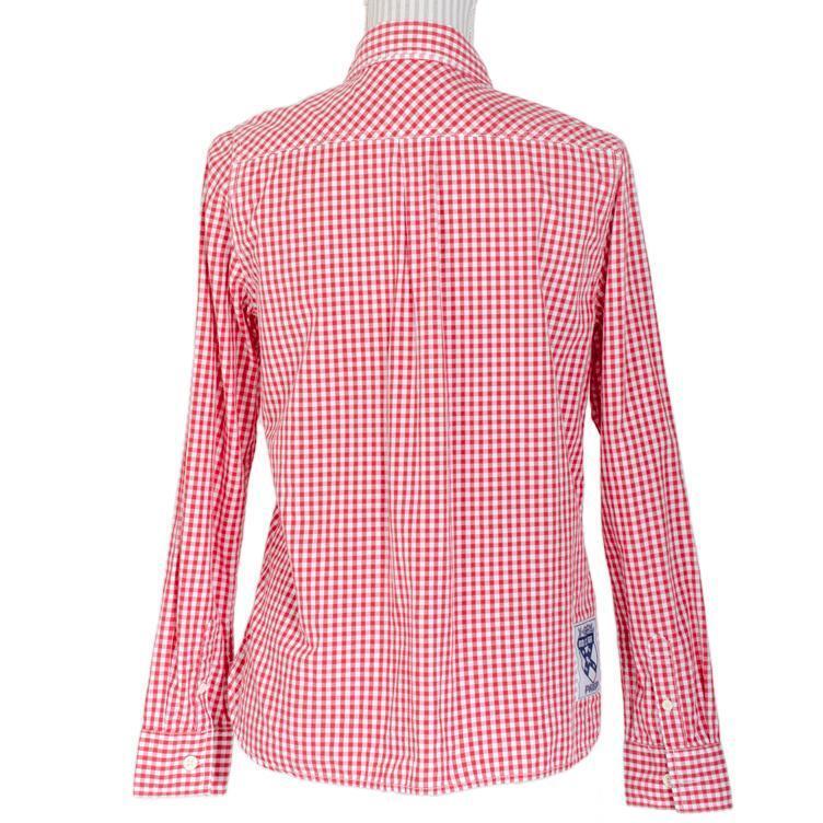 エックスガール ギンガムチェックシャツ サイズ1 x-girl 赤 ワッペン
