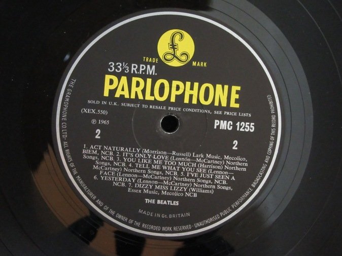 BEATLES★Help UK Y/B Parlophone mono オリジナル 美品 1st Press_画像4