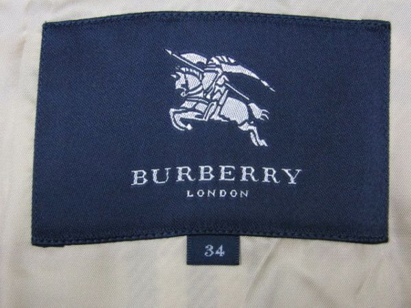 ★バーバリー Burberry★ウールライナー付き レディース トレンチコート ブラック サイズ34★R60407011Bの画像5