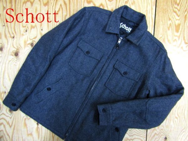 ★SCHOTT ショット★メンズ ワンスター ウールジップジャケット 裏キルティング 3122024★R60414064A_画像1